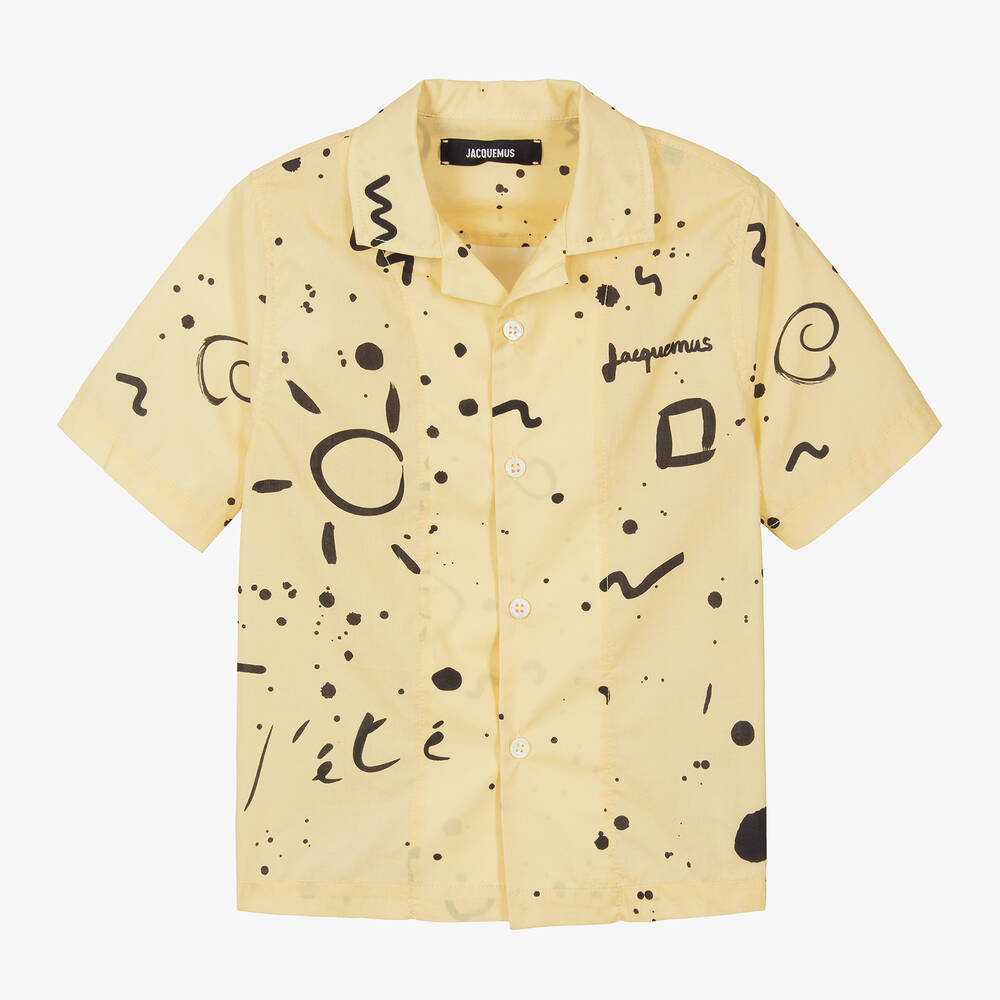 JACQUEMUS - Boys Yellow Cotton Shirt | Childrensalon