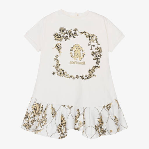 Roberto Cavalli-Girls Cotton Jersey Arabesque Dress | Childrensalon